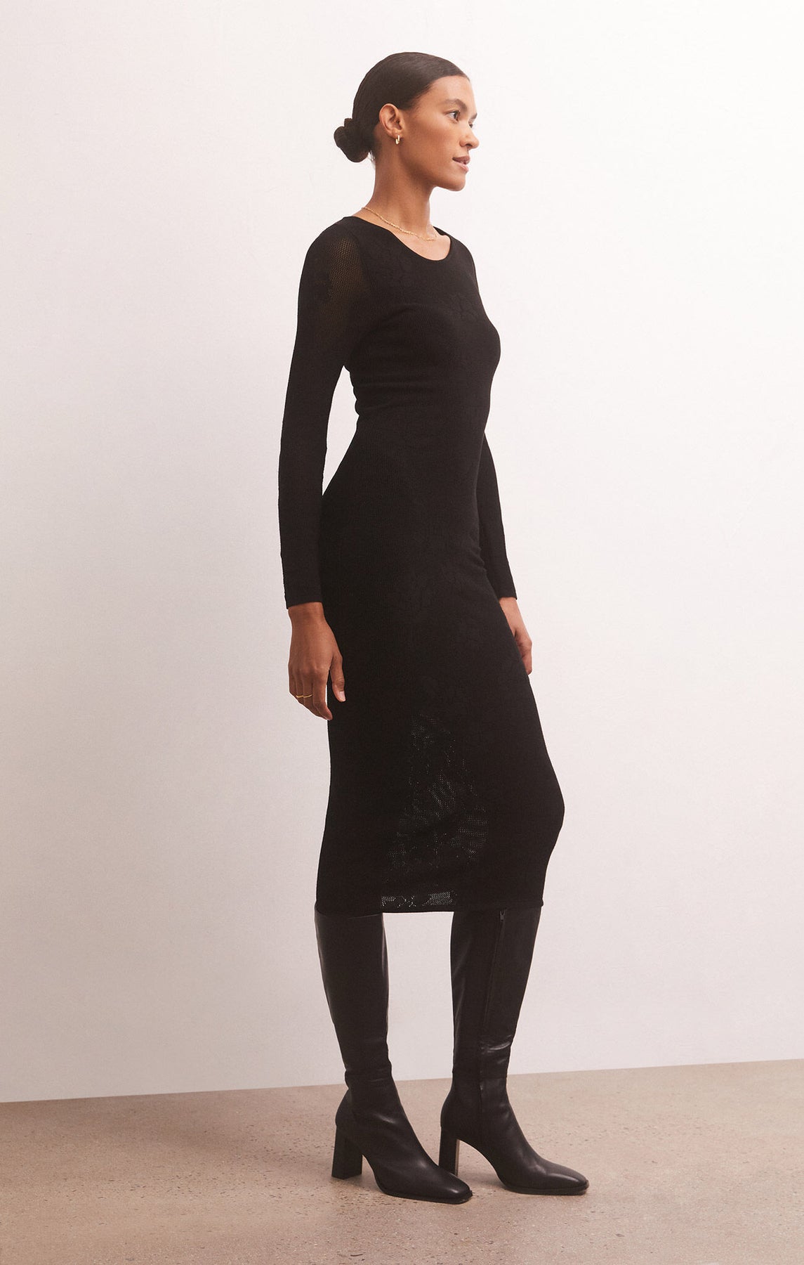 Lularoe XL CICI Off Shoulder Dress Black Tiered Ruffle Below Knee